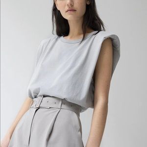 The Frankie Shop Padded Shoulder Muscle T-Shirt